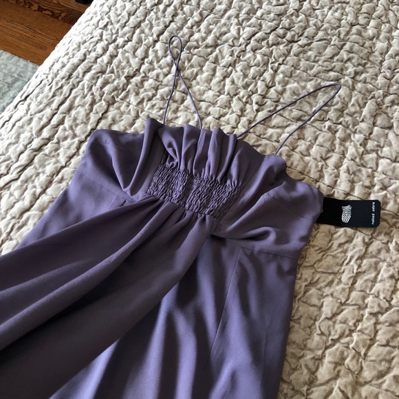 Naked Zebra Pleated Front Dress Purple NWT Small - Picture 7 of 13